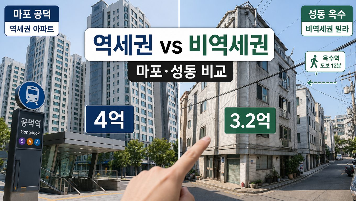 서울 마포 전세 시세와 마포·성동구 역세권 비교